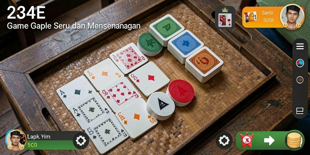 Tampilan permainan Gaple yang seru dan interaktif di 234E.