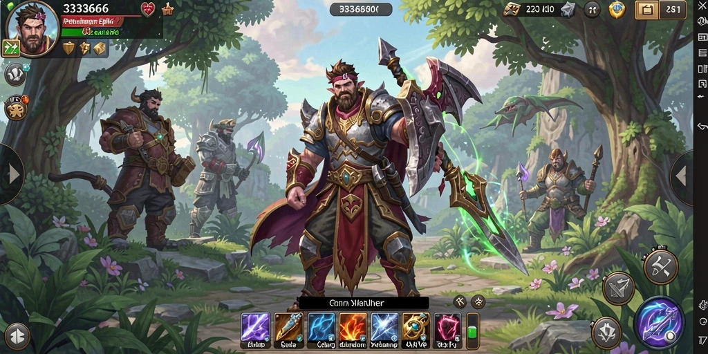 Tampilan seru gameplay ARPG di 333666.