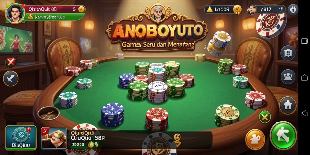 Tampilan gameplay seru ANOBOYTOTO dengan kartu QiuQiu.