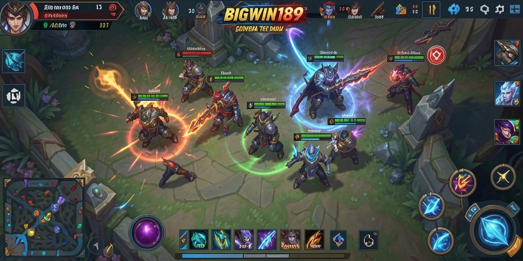 Tampilan gameplay seru dari BIGWIN189 dengan aksi MOBA yang mendebarkan.