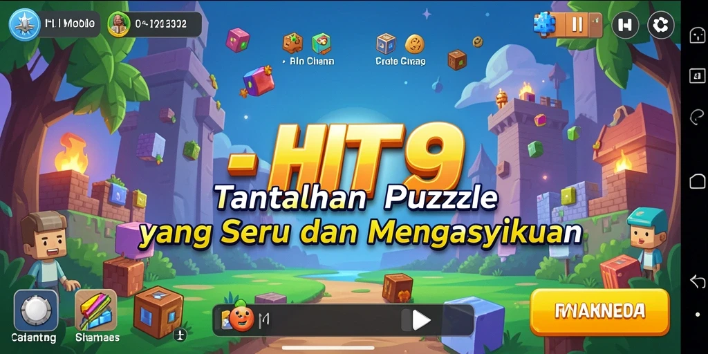 Tampilan gameplay HIT9 dengan tantangan puzzle yang menarik.