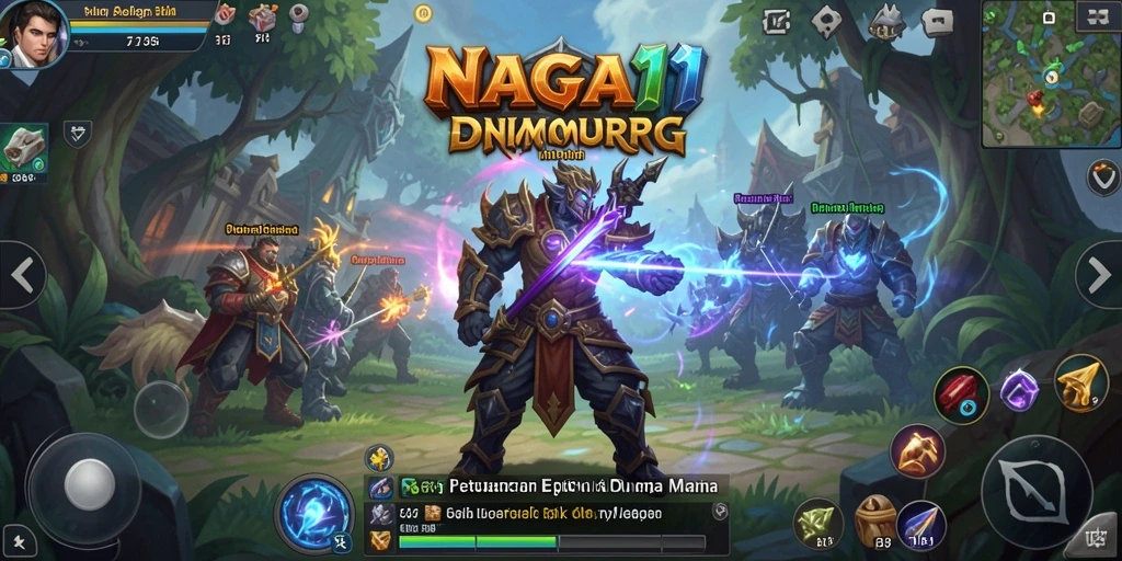 Screenshot NAGA11 menampilkan aksi pertempuran seru dan grafis menawan.