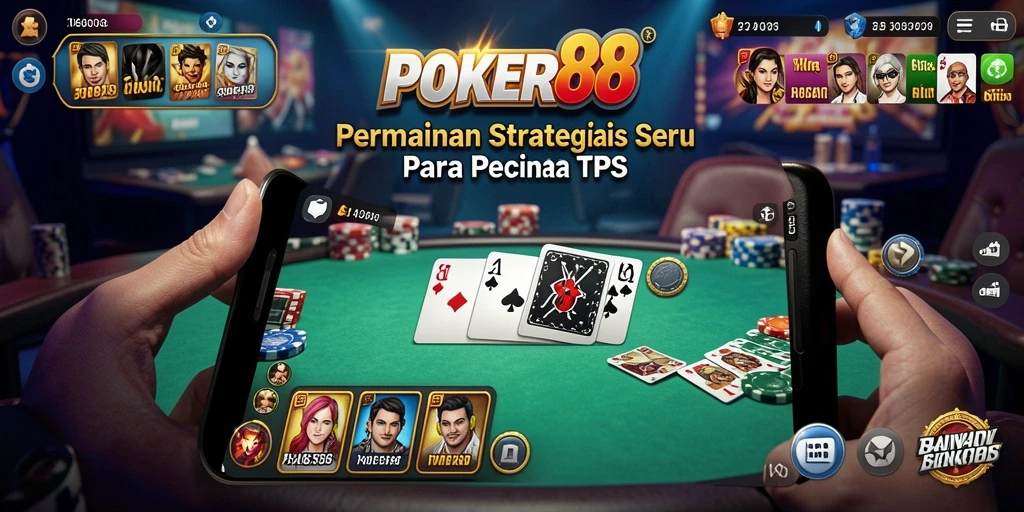 Tampilan gameplay seru di POKER88 dengan pemain yang kompetitif.