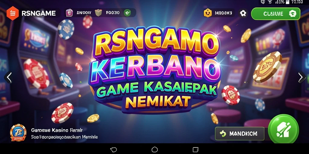 Tampilan gameplay RSNGAME dengan opsi permainan Kasino yang menarik.