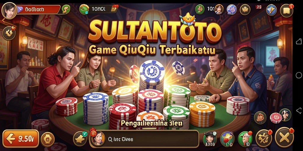 Tampilan seru dari gameplay QiuQiu di SULTANTOTO.
