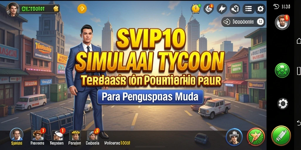 Tampilan screenshot utama SVIP10 menunjukkan gameplay Tycoon yang menarik.