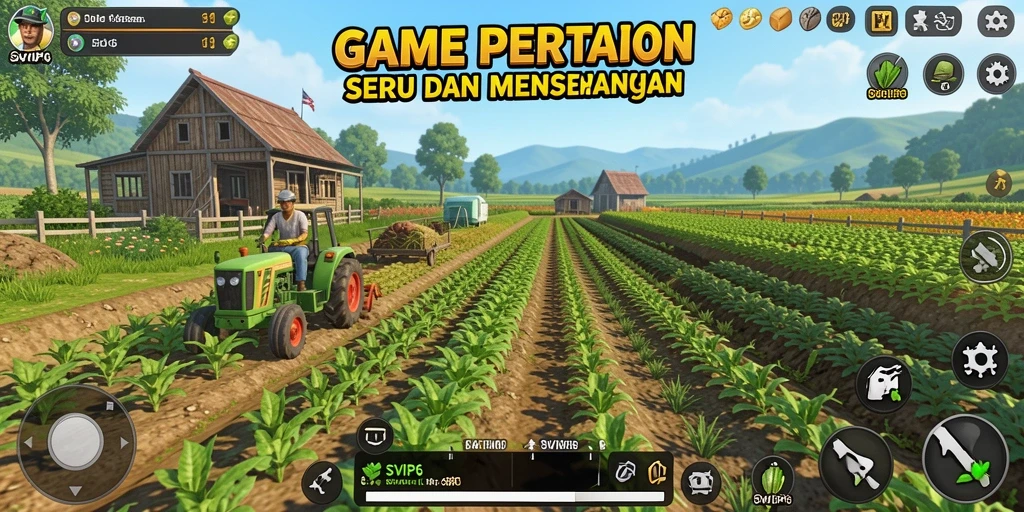 Tangkapan layar gameplay <strong>SVIP6</strong> yang menampilkan pengalaman pertanian yang seru.