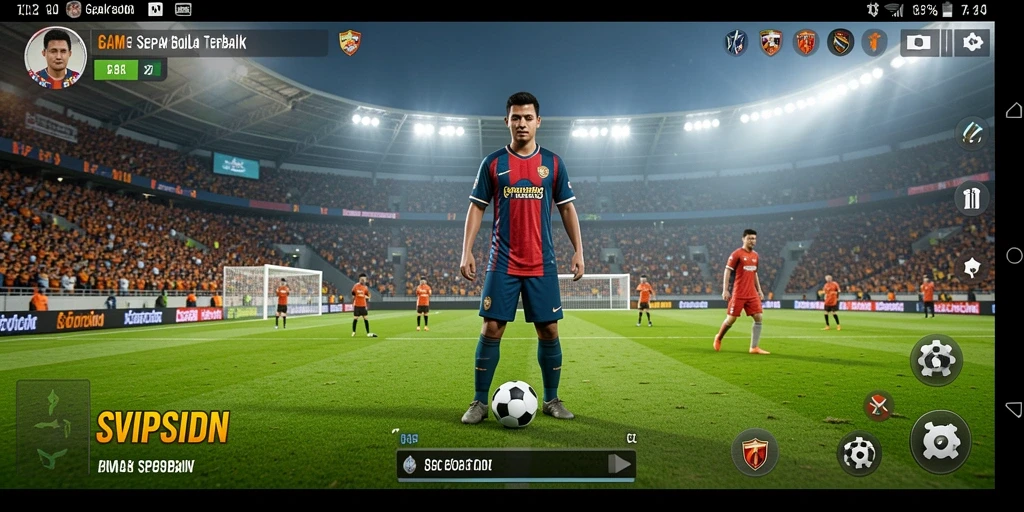Screenshot SVIPSIDN menampilkan pertandingan sepak bola yang seru dan mendebarkan.