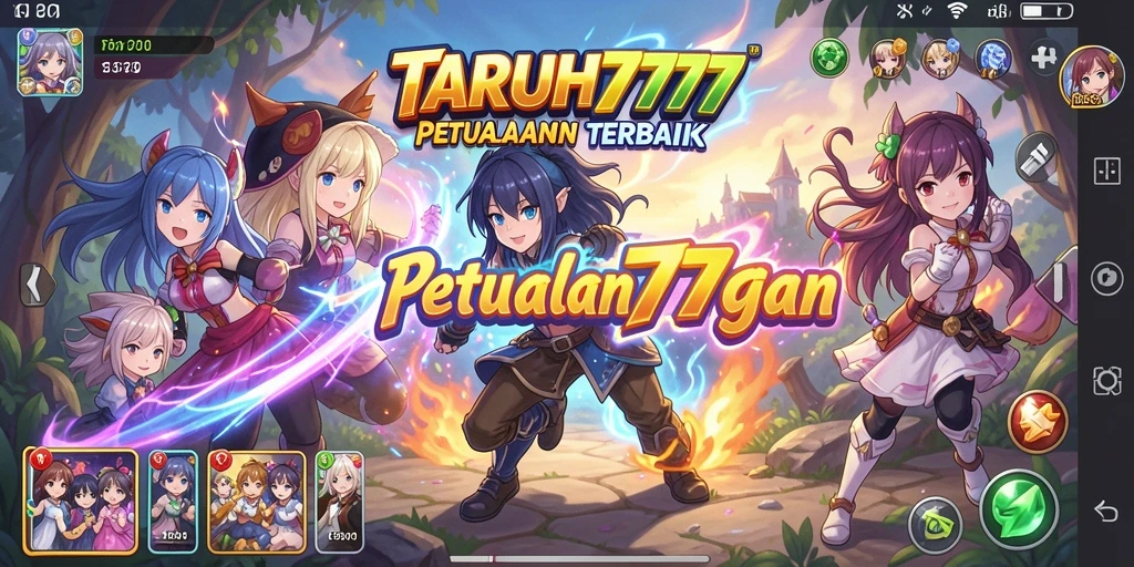 Gameplay TARUH777 menampilkan karakter anime aksi yang dinamis dan grafis memukau.