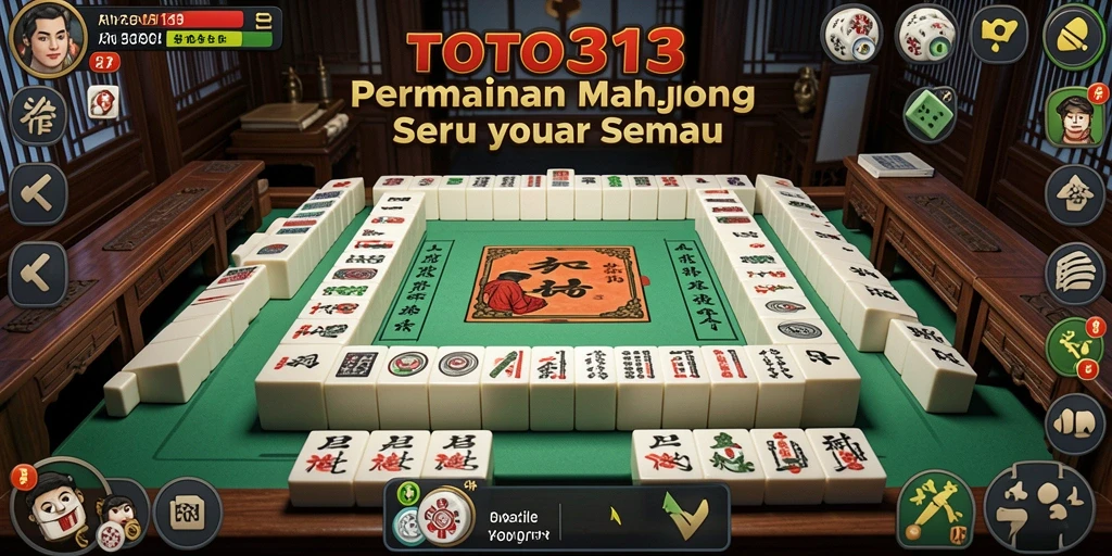 Screenshot gameplay TOTO313 menunjukkan aksi seru Mahjong.